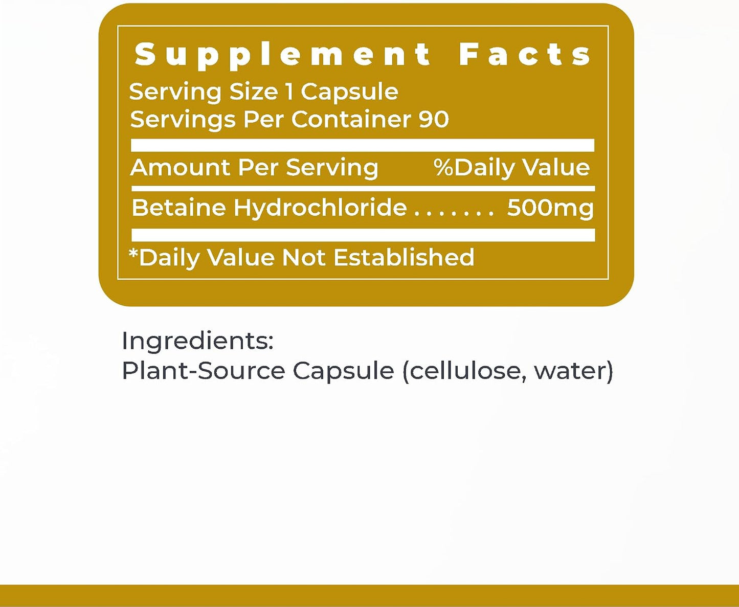 Premier Research Labs Premier HCL - Betaine Hydrochloride Supplement for Digestive Health, 90 Capsules (2 Pack) - görsel 6