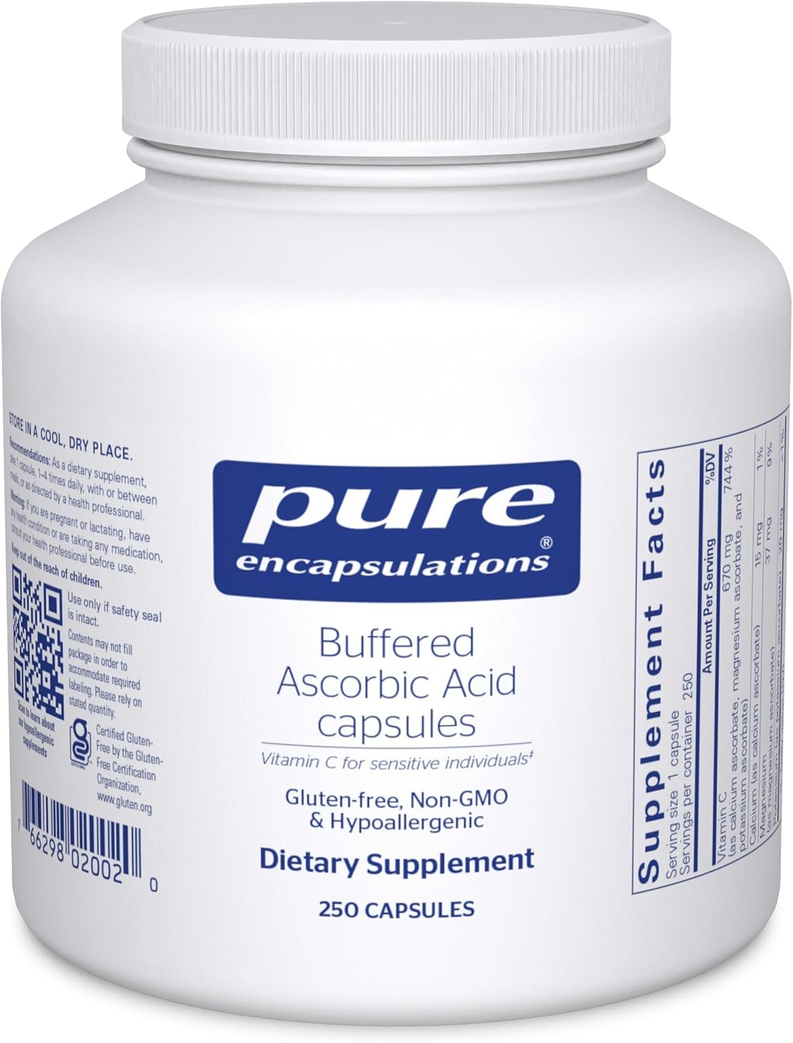 Pure Encapsulations Buffered Ascorbic Acid Capsules | Vitamin C for Sensitive Individuals | 90 Capsules - görsel 8
