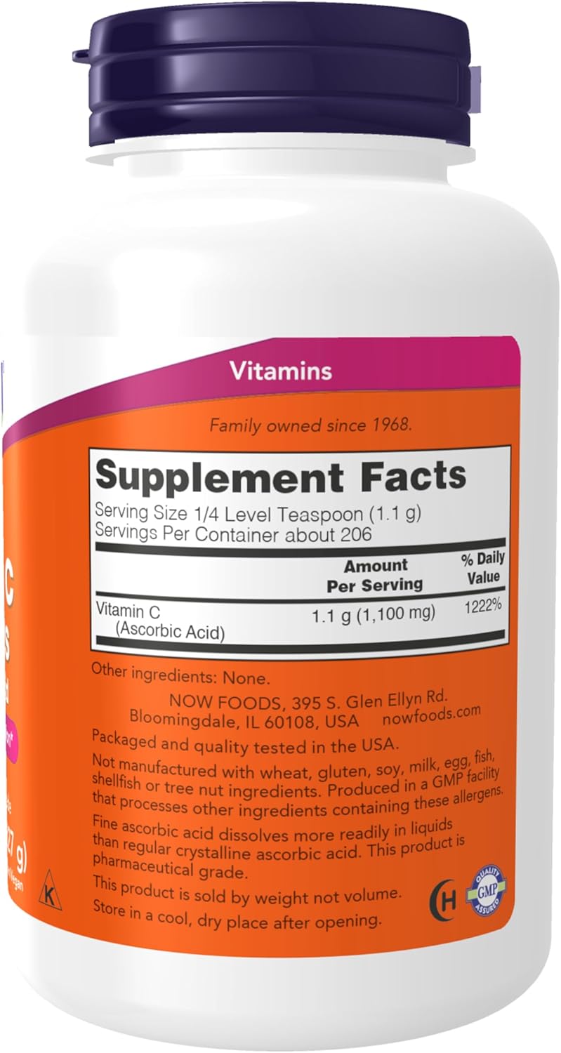 NOW Foods Vitamin C Crystals (Ascorbic Acid) Powder - 227 g - görsel 2