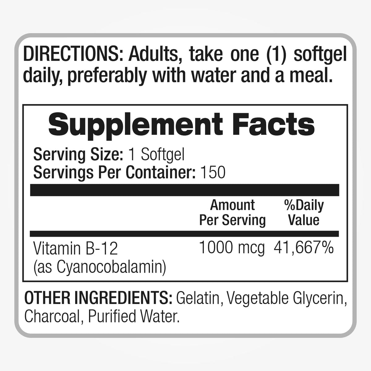 FITO MEDIC'S Lab Vitamin B12 Food Supplement - 150 Soft gel capsules - görsel 5