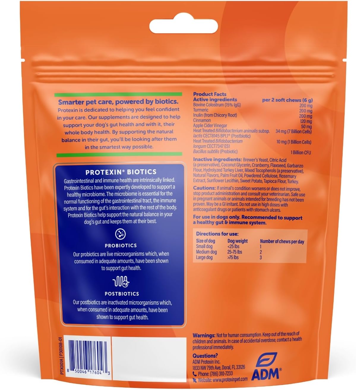 Protexin Daily Care Gut+ Immunity Dog Chews – Probiotics & Postbiotics, Turkey & Cranberry, 60 Count - görsel 2