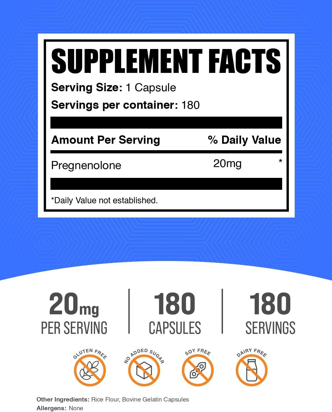Pregnenolone 20mg Capsules - 180 Capsules - görsel 2