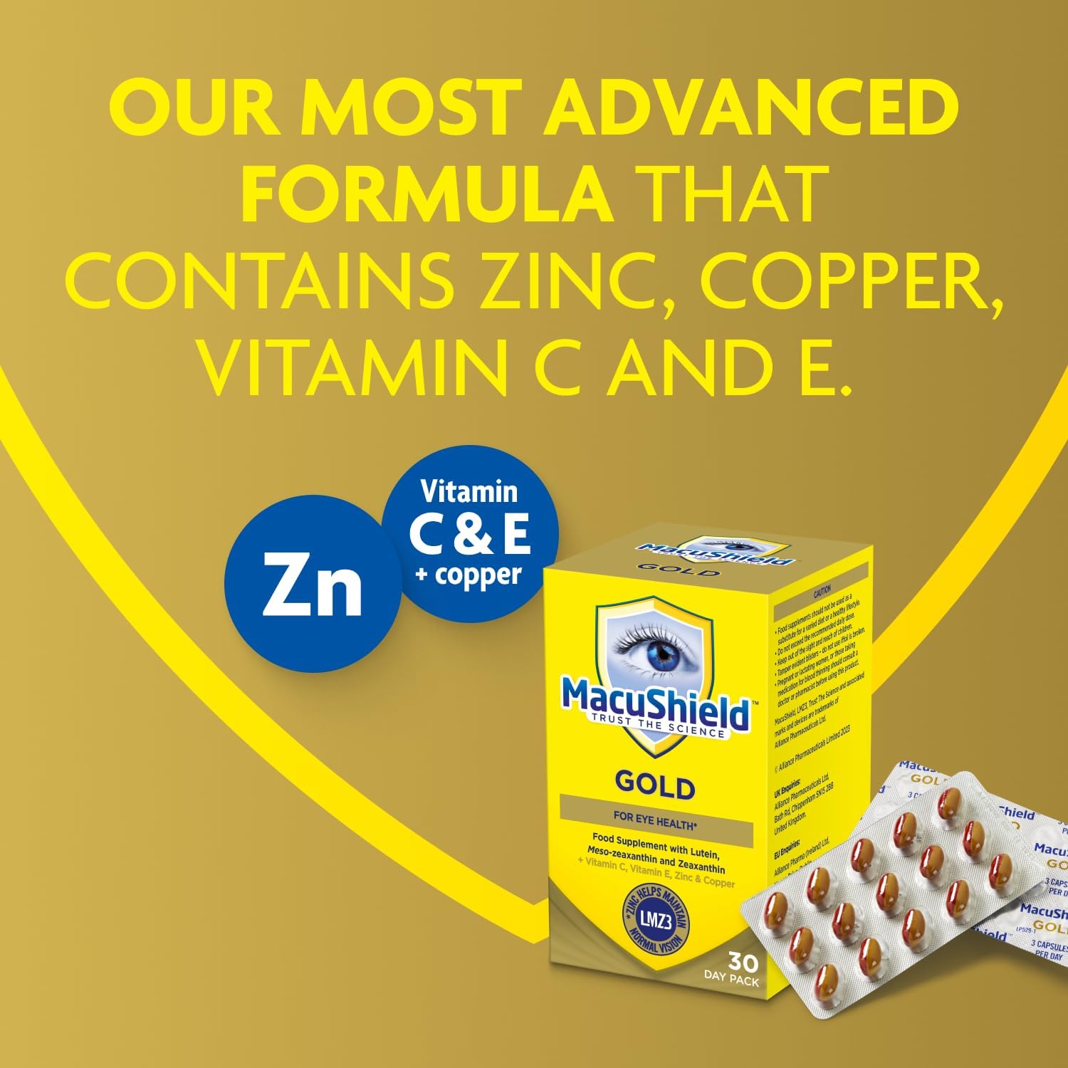 MacuShield Gold – Lutein, Zeaxanthin & Meso-Zeaxanthin Eye Supplement (90 Capsules) - görsel 8