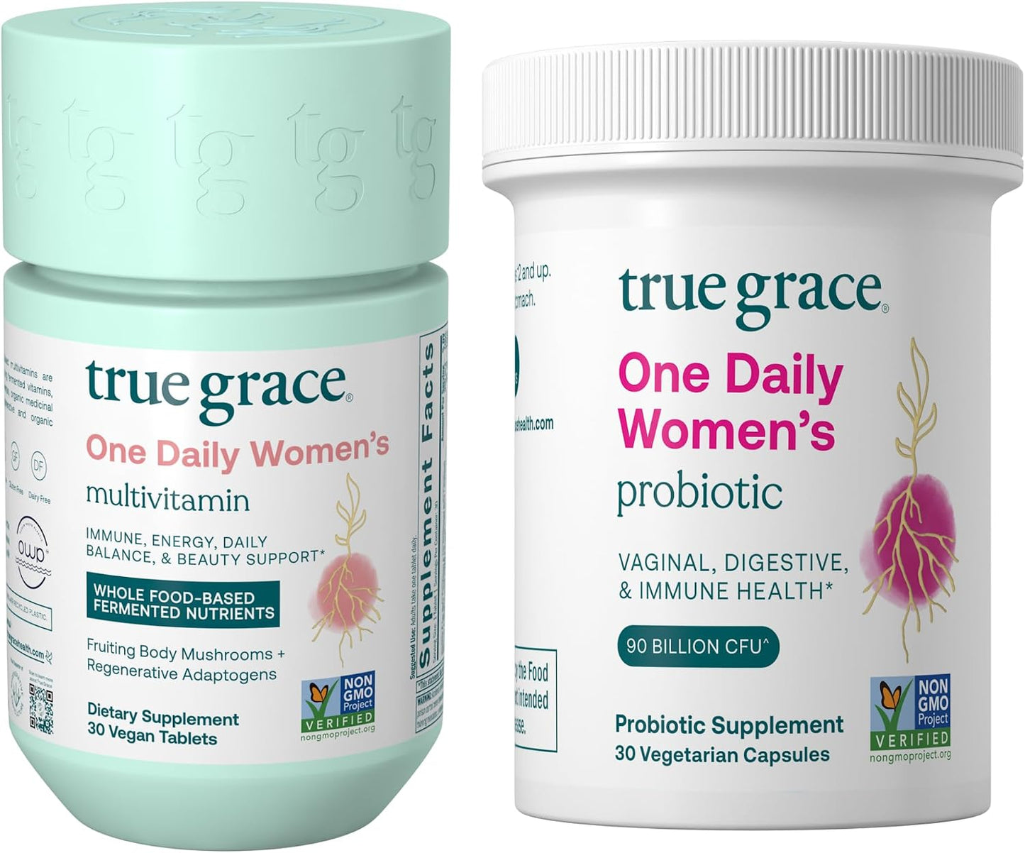 True Grace One Daily Women’s Multivitamin (30 Vegan Tablets) & Omega-3 Fish Oil (60 Soft gel capsules) – Gluten-free, Soya Free, Organic – 30-Day Supply of Each - görsel 8