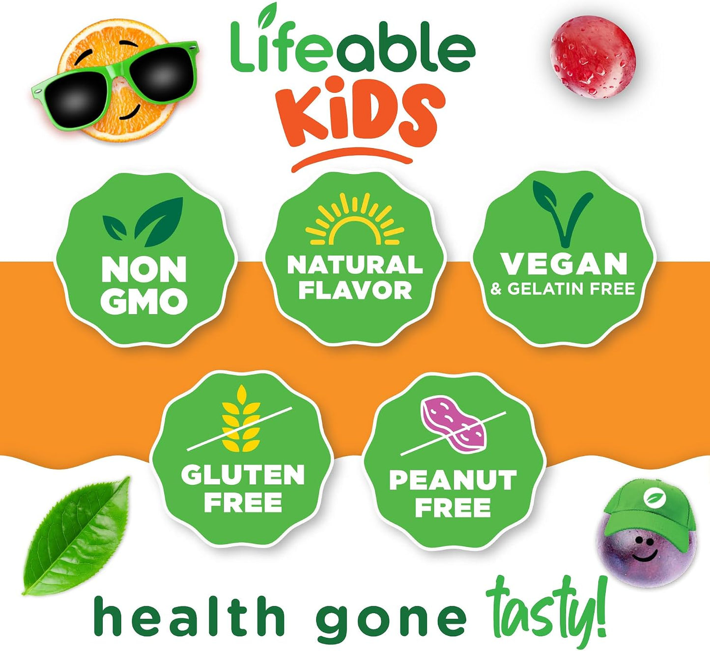 Lifeable Vitamin B Complex for Kids with Vitamin C – Vegan B Complex Gummies – Energy and Nerve Support – 90 Gummies - görsel 4
