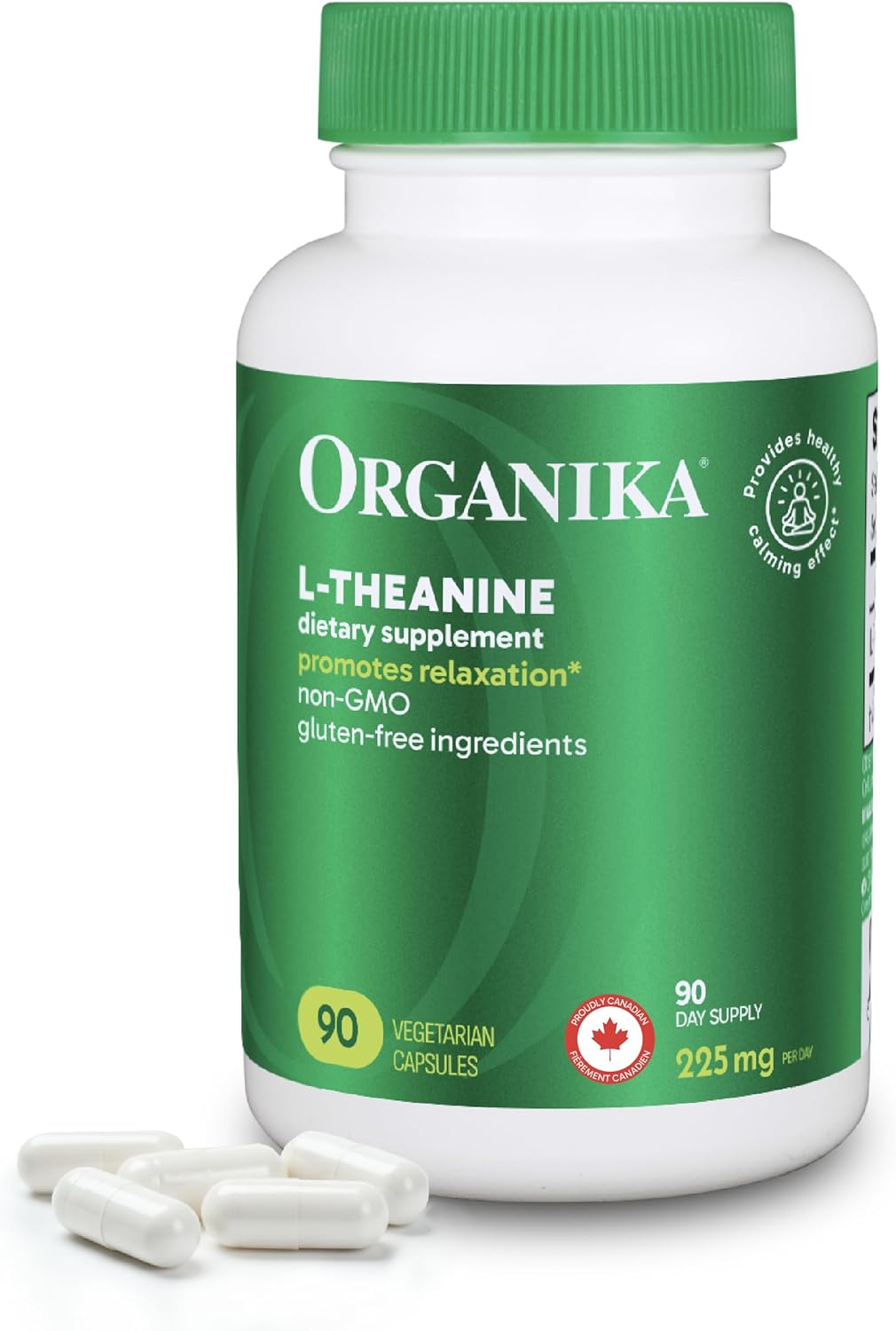 Organika L-Theanine Supplement - 225mg, 90 Capsules - görsel 1