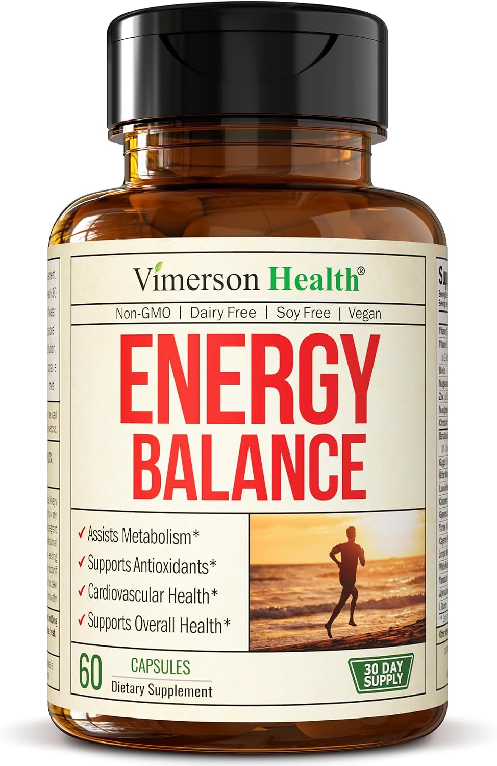Vanadium with Chromium - Chromium Vanadium Supplement for Caffeine Free Energy and Metabolism support with Alpha Lipoic Acid, Cinnamon, Banaba Leaf & Bitter Melon Fruit - Non-GM, Vegan - 60 Capsules - görsel 1