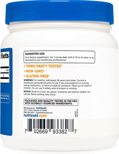 Nutricost Taurine Powder (500 Grammes) - 250 Servings