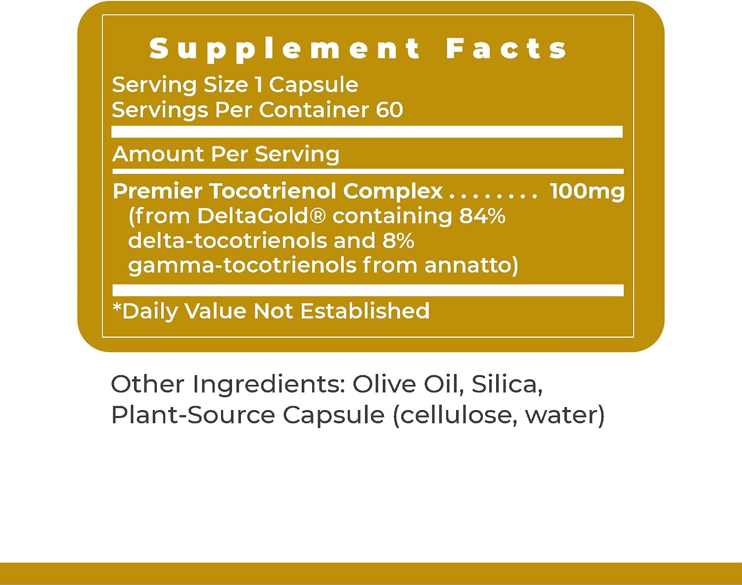 Premier Research Labs Deltanol - Tocotrienols Vitamin E, Annatto Tocotrienols for Men & Women, 100 mg Tocotrienol Complex Per Capsule, Antioxidants, Supports Heart & Metabolic Health - 60 Capsules - görsel 6