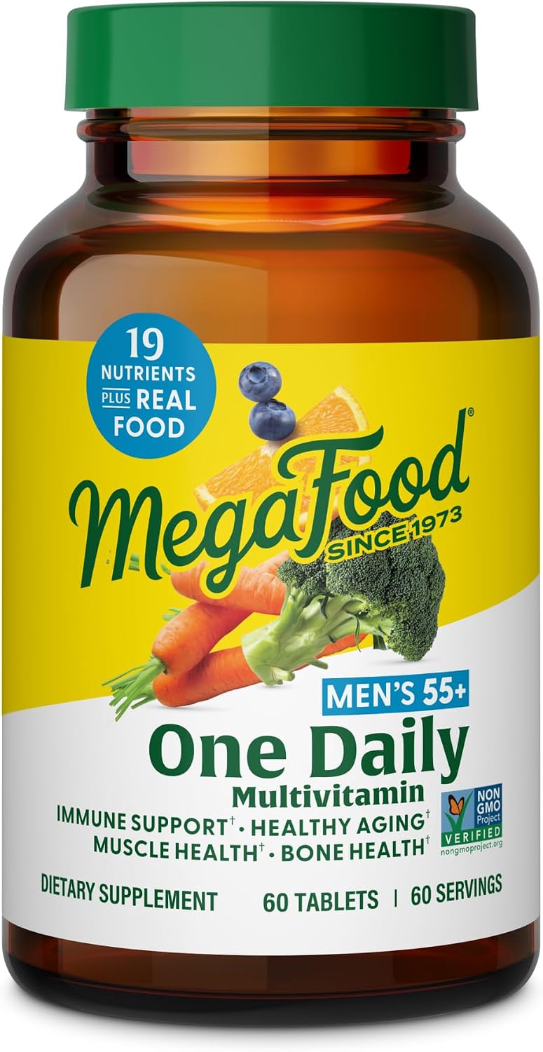 MegaFood Multivitamin for Men 55+ – Once Daily with Methylated B12, Vitamin D3, C & Zinc – 120 Tablets - görsel 10