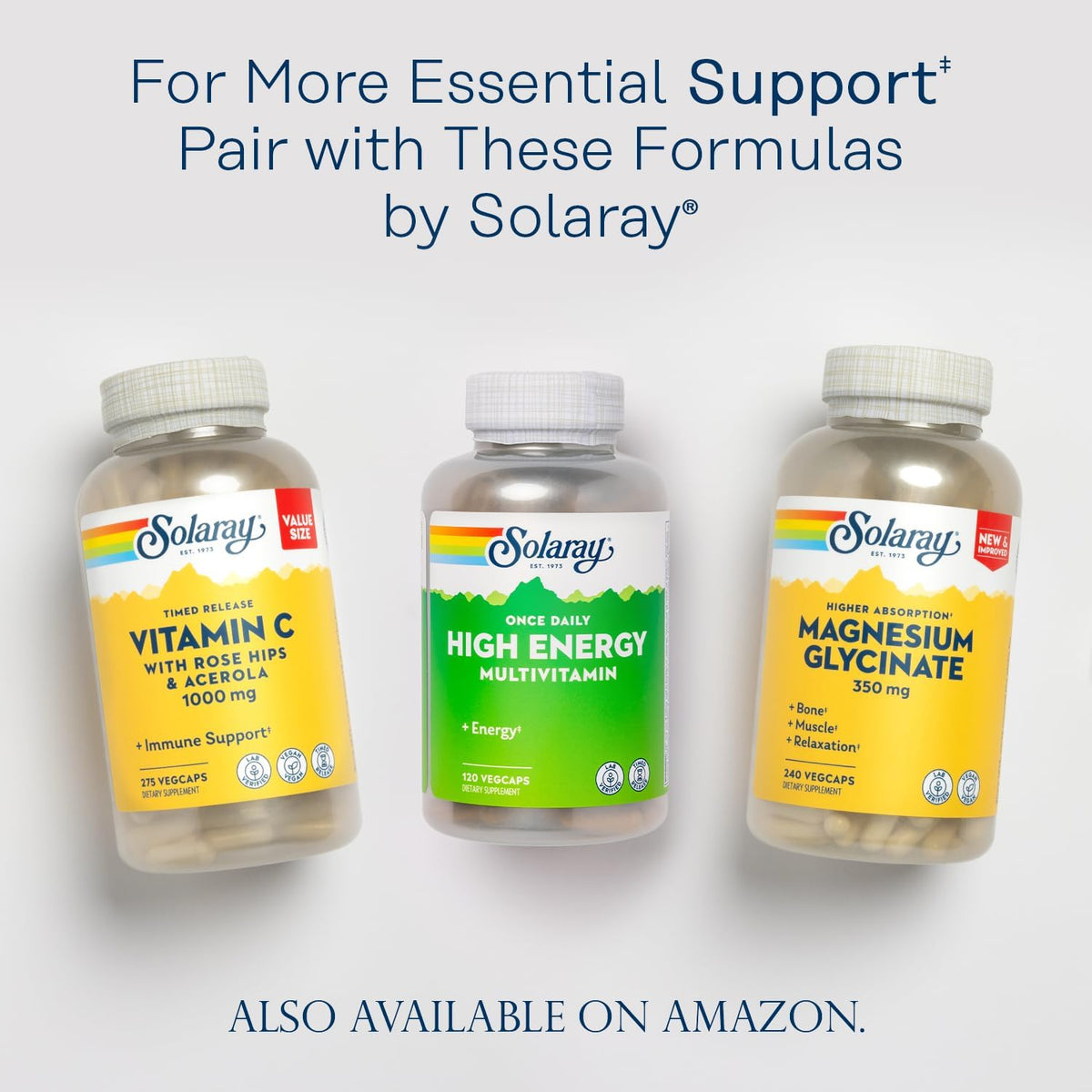 SOLARAY Once Daily High Energy Multivitamin - Timed Release - 120 Veggie Capsules - görsel 7