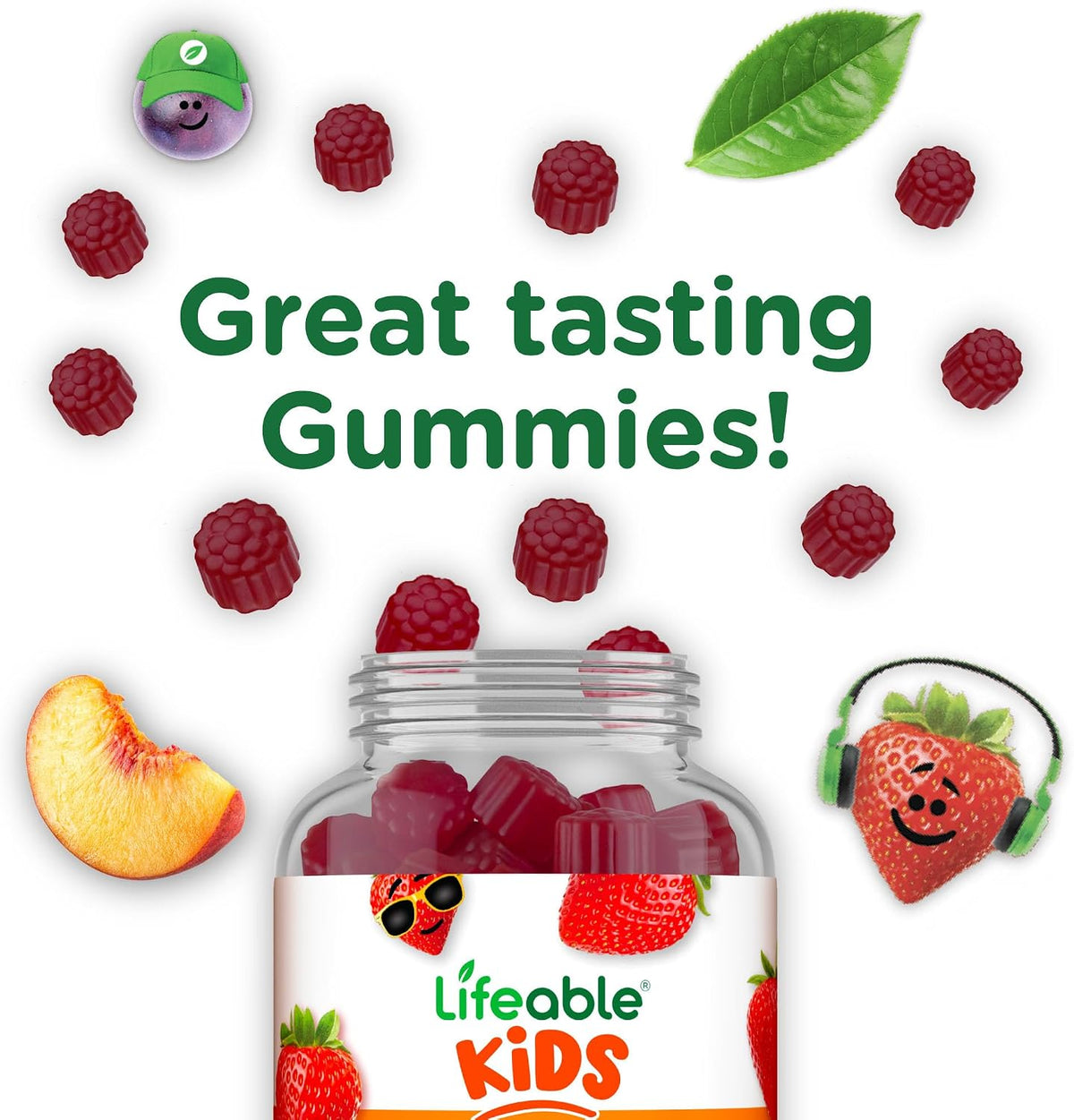 Lifeable Vitamin B6 Gummies for Kids – Great Tasting B6 Vitamins 50mg, Vegan, Non-GMO, Gluten-free, for Nerve Function Support, 60 Gummies - görsel 7