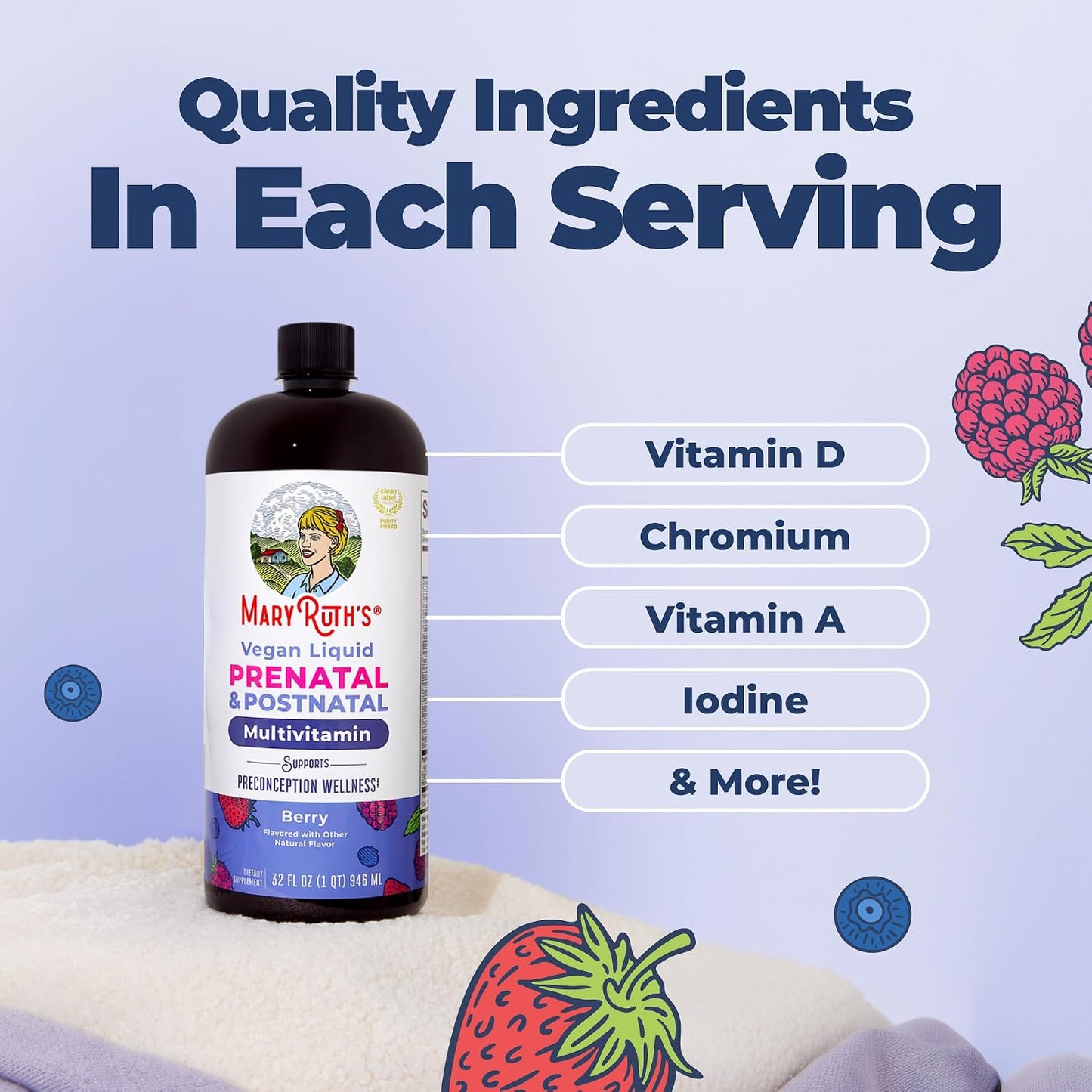 MaryRuth's Prenatal & Postnatal Liquid Multivitamin – 946 ml - görsel 5