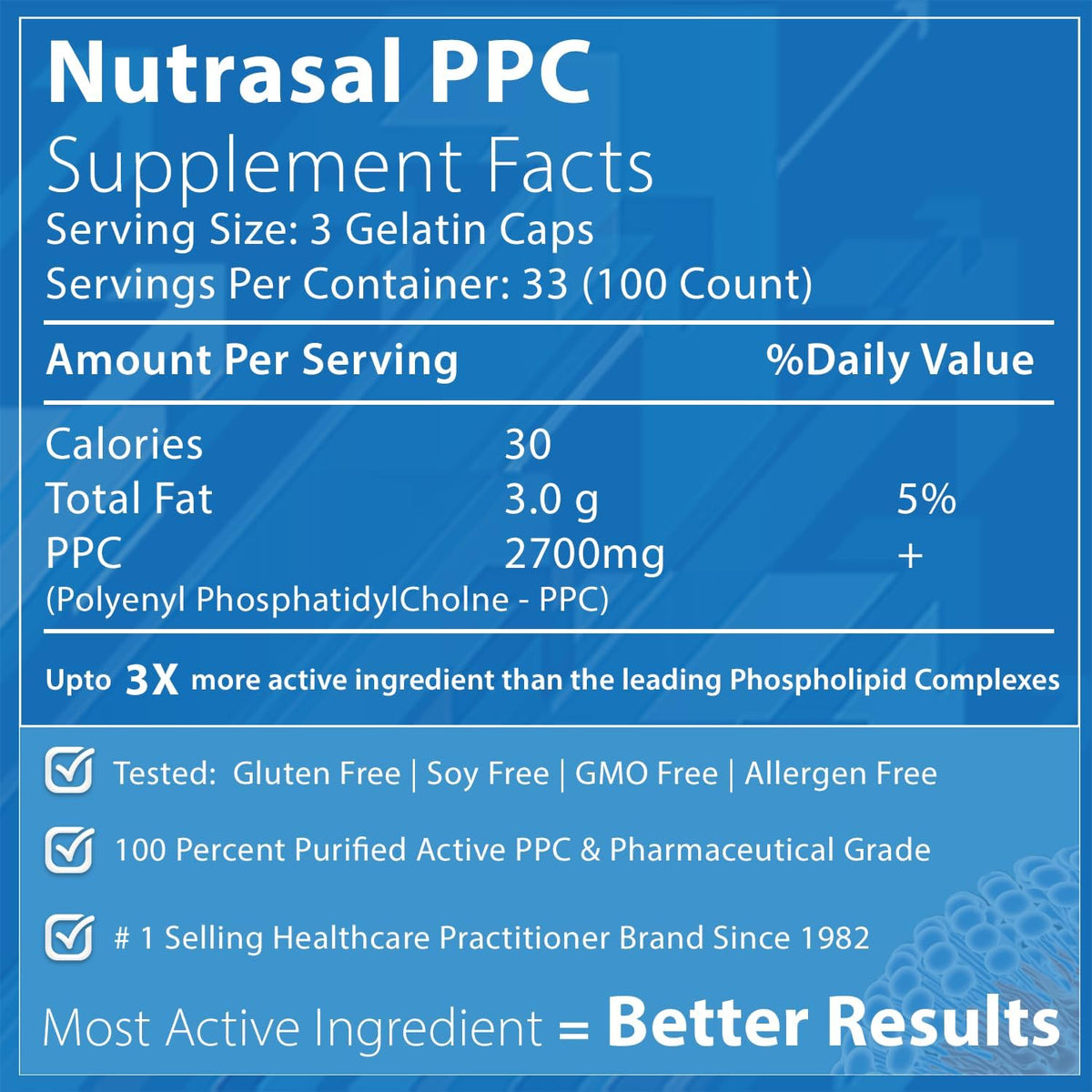 Nutrasal PhosChol PPC Polyenyl PhosphatidylCholine Choline Supplement 900mg 300 Gelatine Capsules - görsel 2