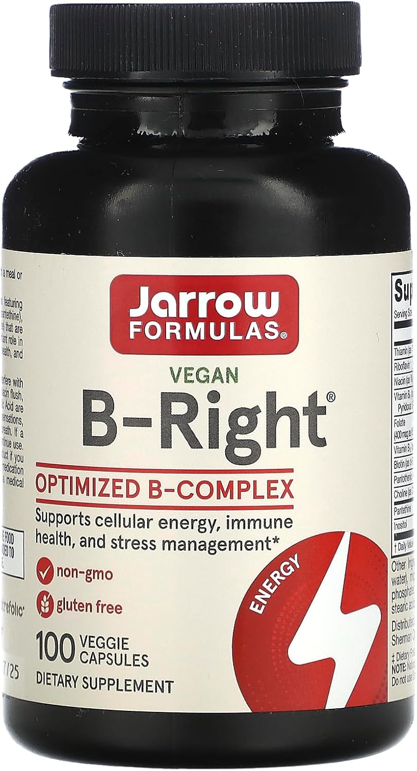Jarrow Formulae B-Right Low-Odour Vitamin B-Complex, 100 Capsules - görsel 1