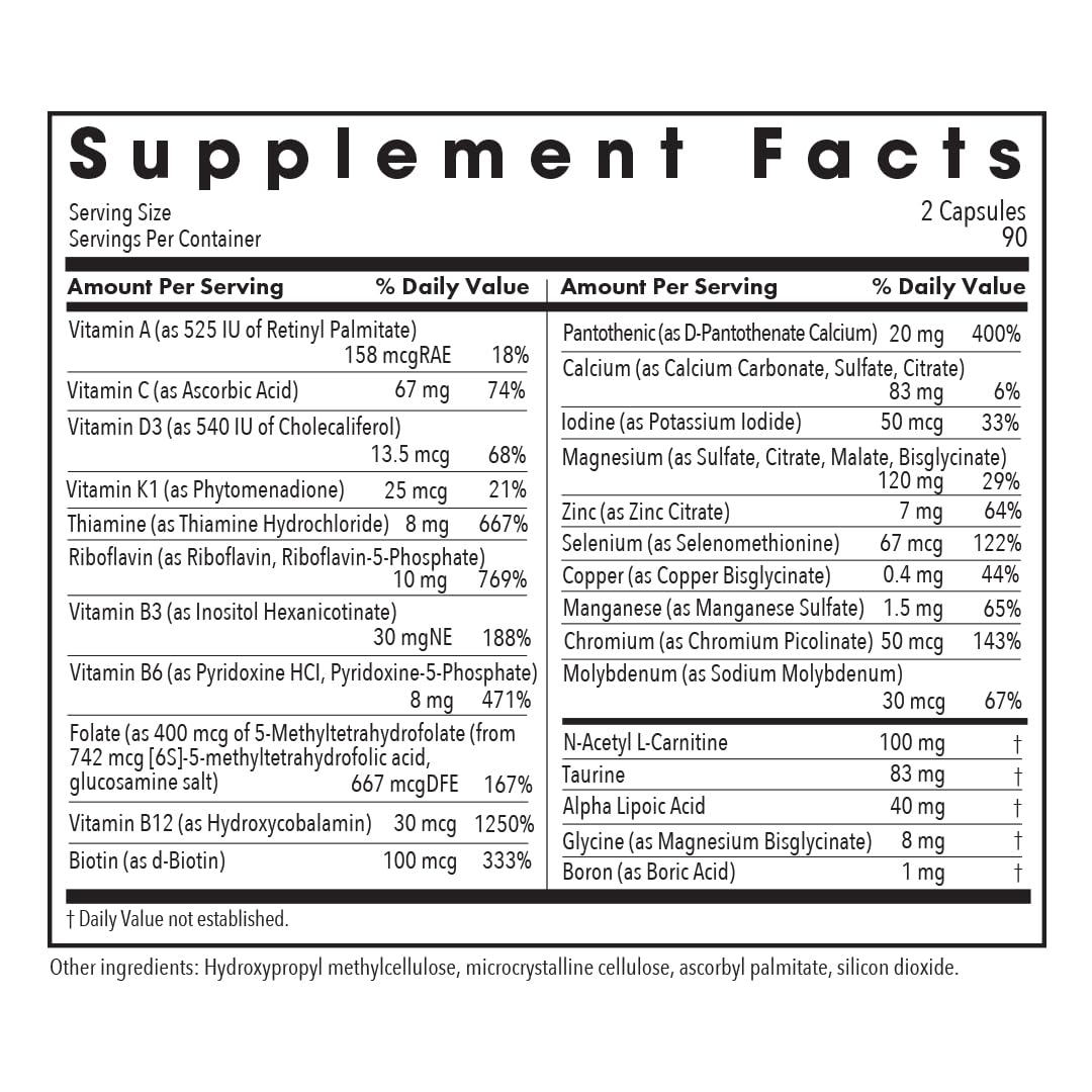 ARG MVM-A Multivitamin and Mineral Complex by Allergy Research Group - görsel 2