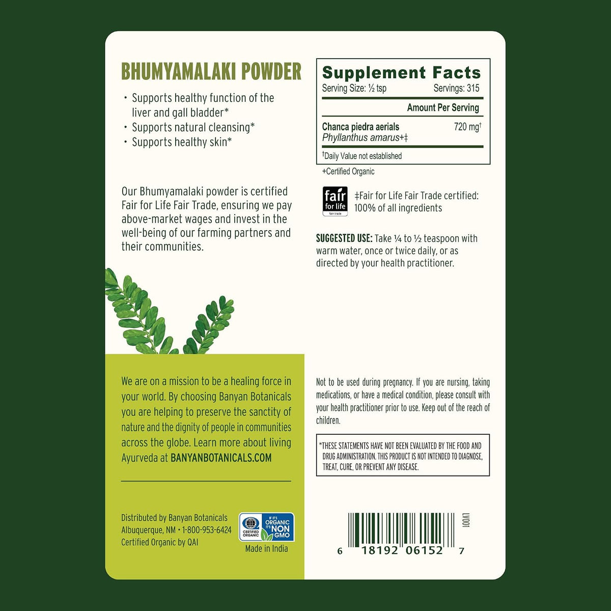 Banyan Botanicals Bhumyamalaki Powder – – Healthy Skin: By aiding internal detoxification, bhumyamalaki may – Image 3