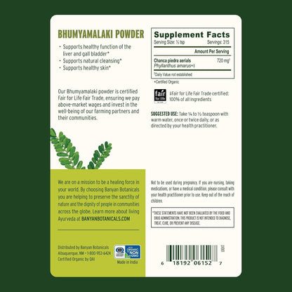 Banyan Botanicals Bhumyamalaki Powder – – Healthy Skin: By aiding internal detoxification, bhumyamalaki may – Image 3