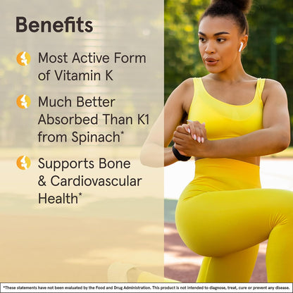 Jarrow Formulae MK-7 90 mcg – Bioactive Vitamin K2 for Bone Health (30 Softgels)
