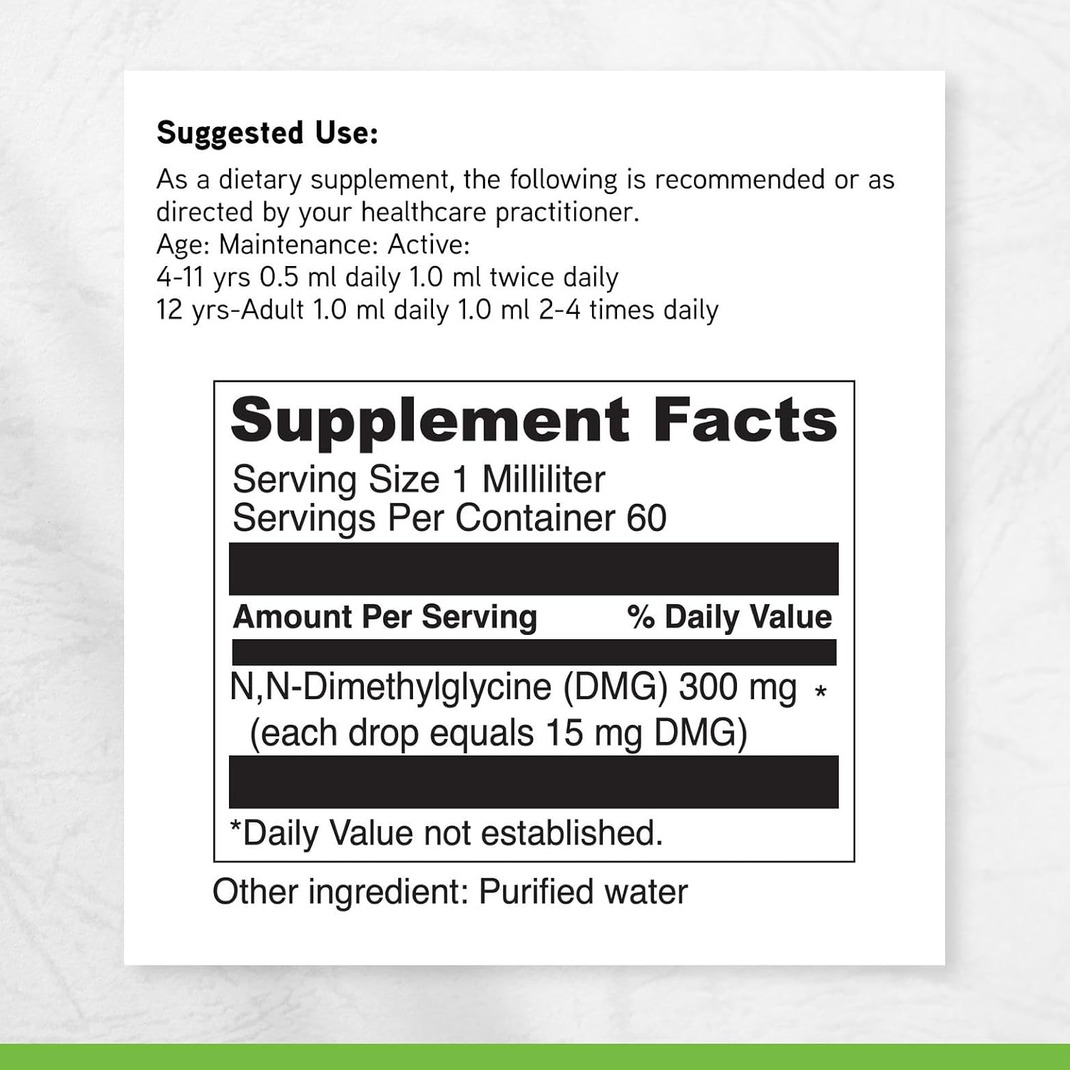 DaVinci Labs Gluconic DMG Liquid 300mg – Supports Immune System, Muscle Function, Heart Health & Brain Health* – 60 ml (60 Servings) - görsel 6