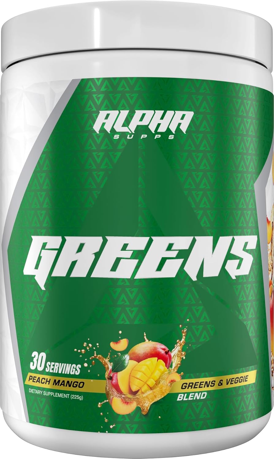 Alpha Supps Alpha Greens Superfood Powder - Peach Mango, 30 Servings - görsel 9