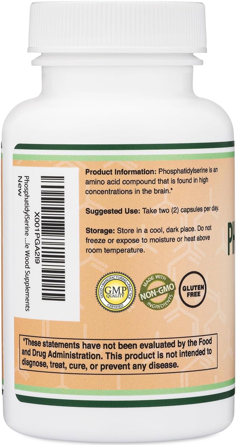 Phosphatidylserine Supplement 300mg Per Serving, 120 Capsules by Double Wood - görsel 6