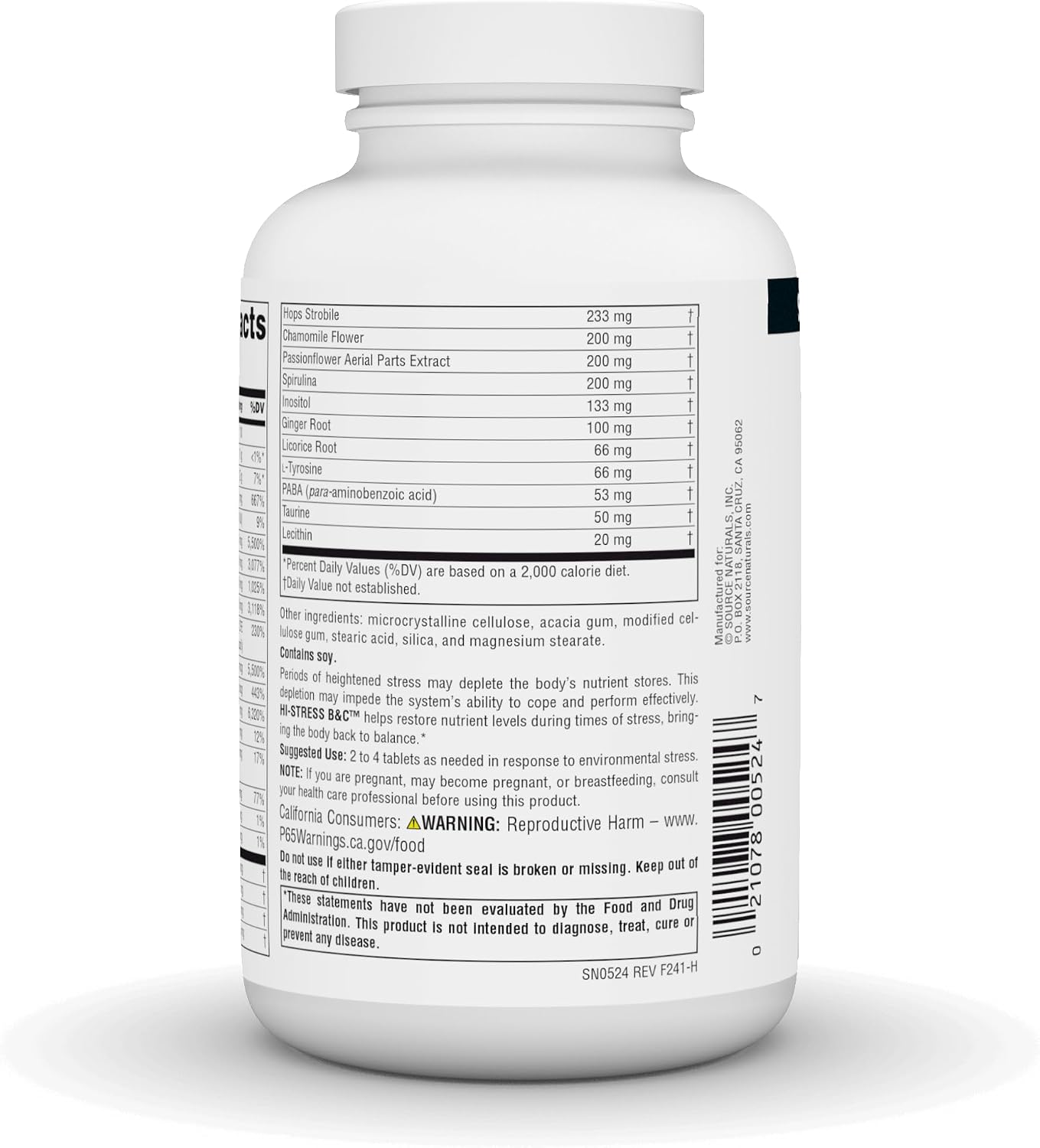 Source Naturals Hi-Stress B&C with Herbs - 120 Tablets - görsel 3