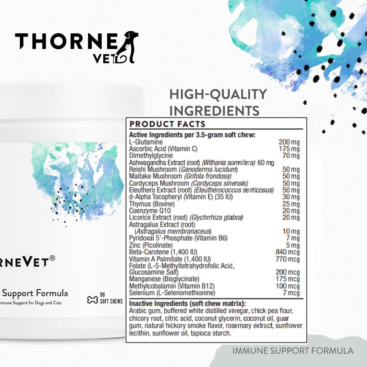 ThorneVET Immune Support Formula – Immune Support for Dogs and Cats, 90 Soft Chews - görsel 3