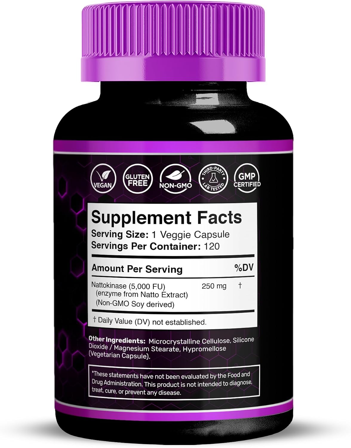 Wellness LabsRx Nattokinase Supplement 5000 FU, 120 Capsules - görsel 2