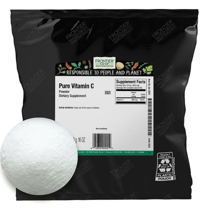 Frontier Co-op Bulk Vitamin C Powder, 454 g (3400 mg per tsp)