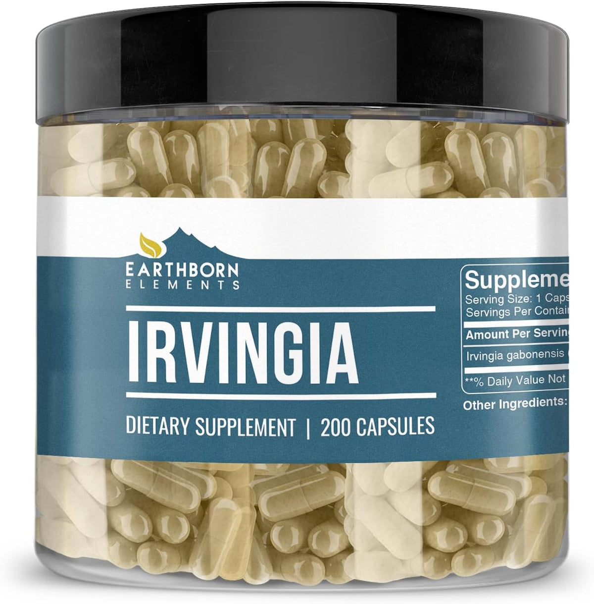 Earthborn Elements Irvingia 200 Capsules, Pure & Undiluted, No Additives - görsel 1