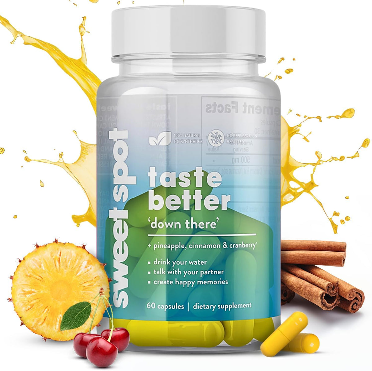Pineapple Probiotics for Men – 625mg Sweet Spot Formula, 60 Capsules - görsel 1