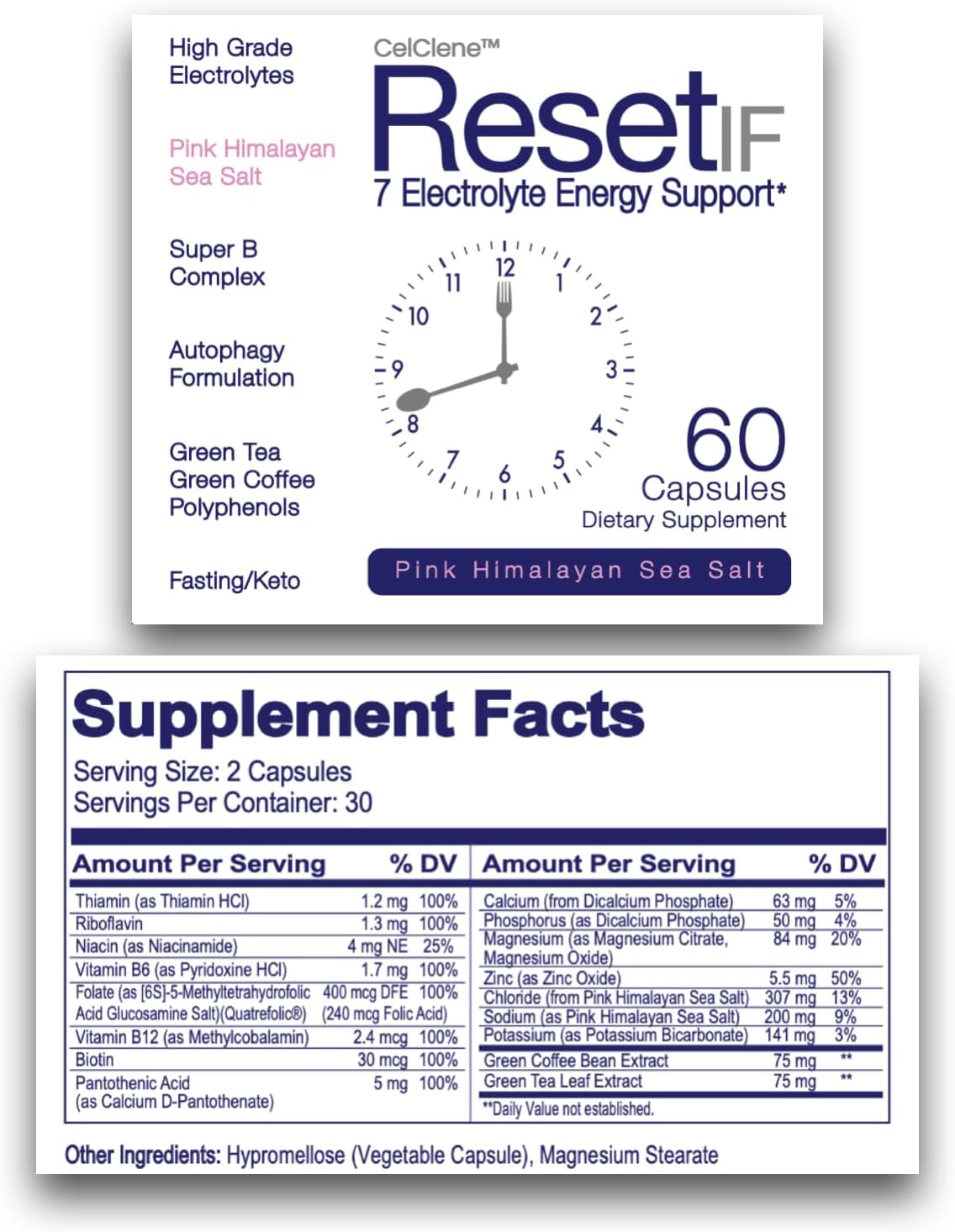 ResetIF, 7 Electrolytes, Methyl B12 & Methyl Folate, Green Tea & Green Coffee Extracts, B Complex, Zinc, 72 Trace Minerals - görsel 3