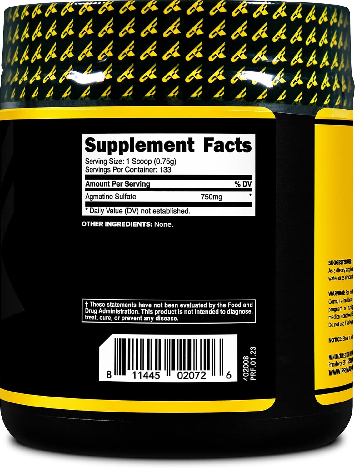 Primaforce Agmatine Sulphate Powder – 100g (133 Servings) - görsel 4