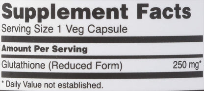 NOW Foods Glutathione 250 mg (60 Capsules)