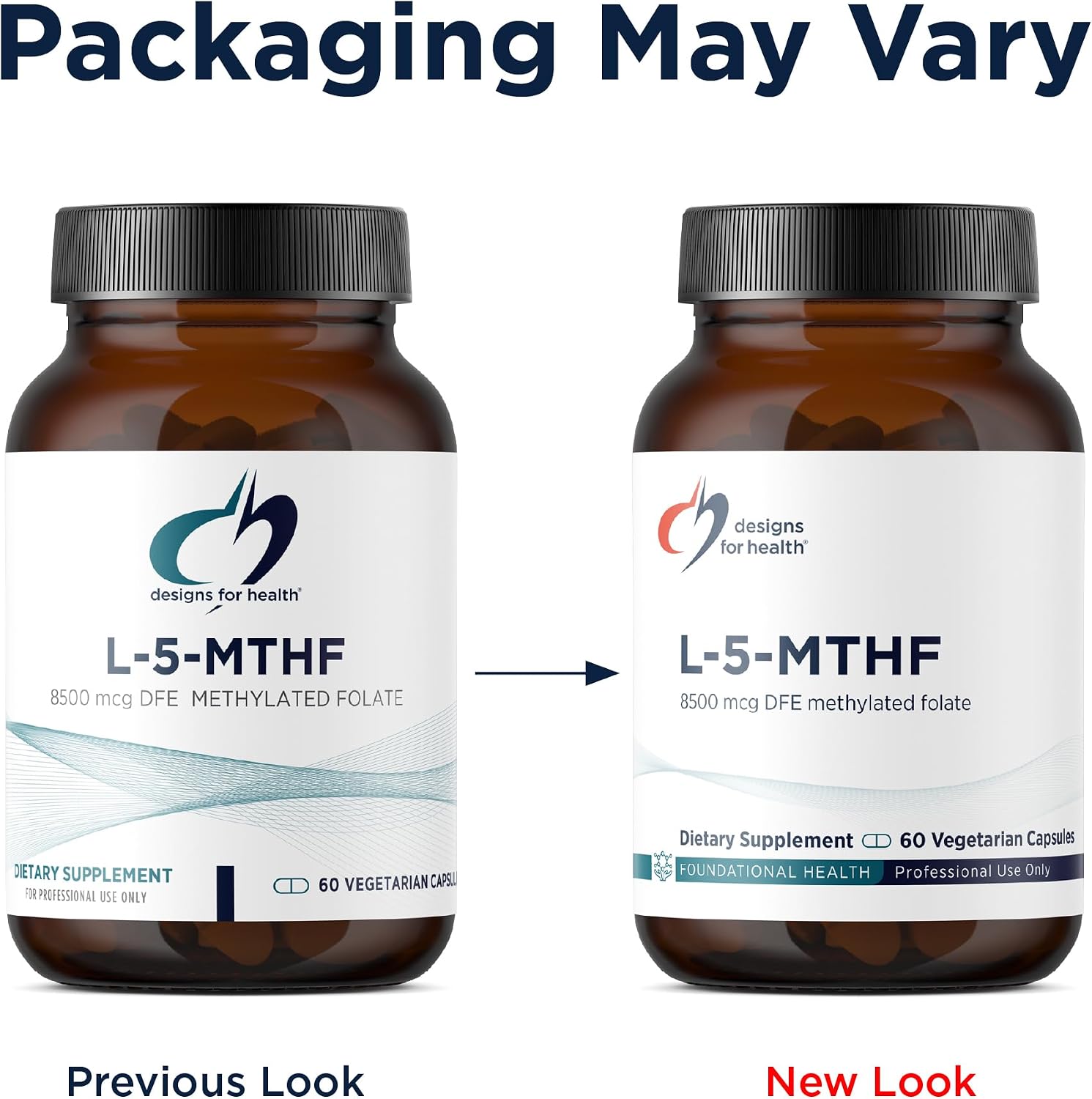 Designs for Health L-5-MTHF – Quatrefolic Methylfolate 5mg, 60 Capsules - görsel 4