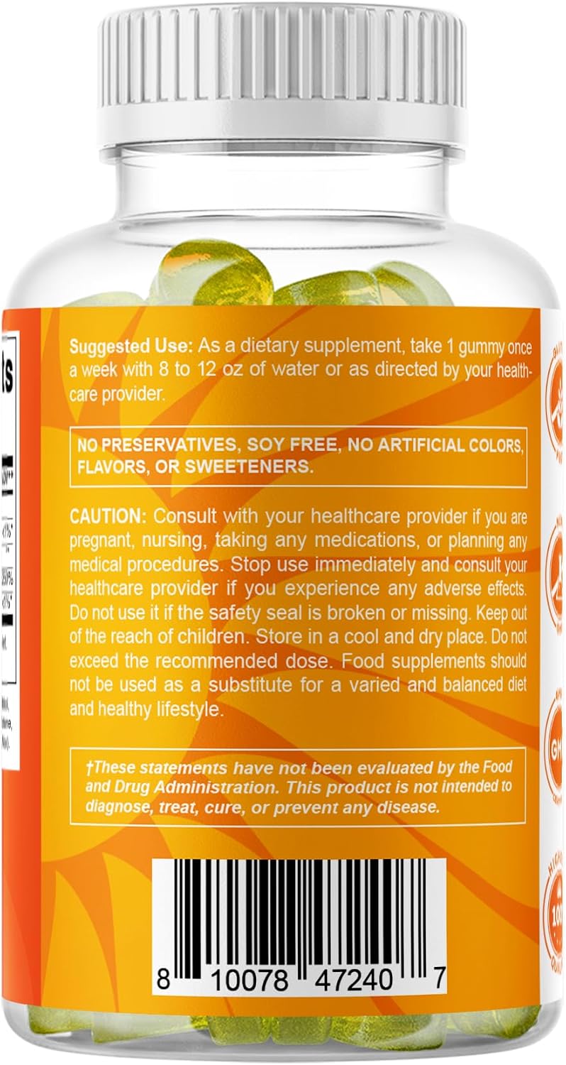 Vitamatic Sugar Free Vitamin D3 50,000 IU Weekly Supplement – 60 Pectin-Based Gummies - görsel 9