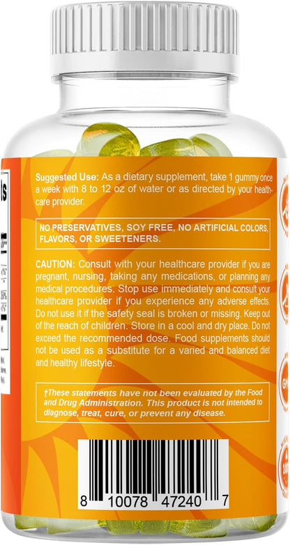 Vitamatic Sugar Free Vitamin D3 50,000 IU Weekly Supplement – 60 Pectin-Based Gummies