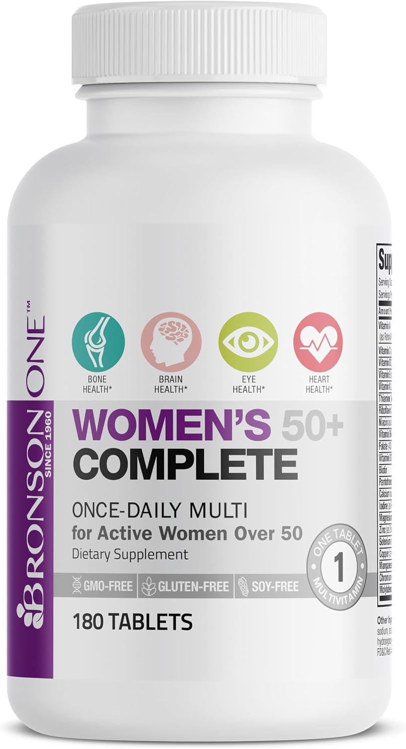 Bronson ONE Daily Women's 50+ Complete Multivitamin Multimineral - 180 Tablets - görsel 5