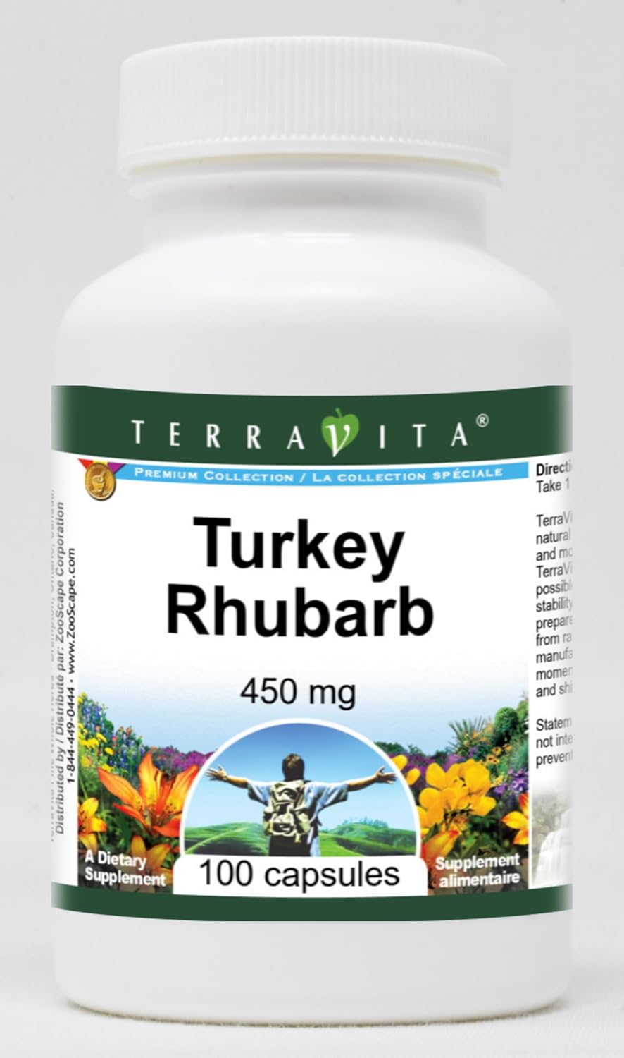 Turkey Rhubarb - 450 mg (100 Capsules, ZIN: 521305) - görsel 1