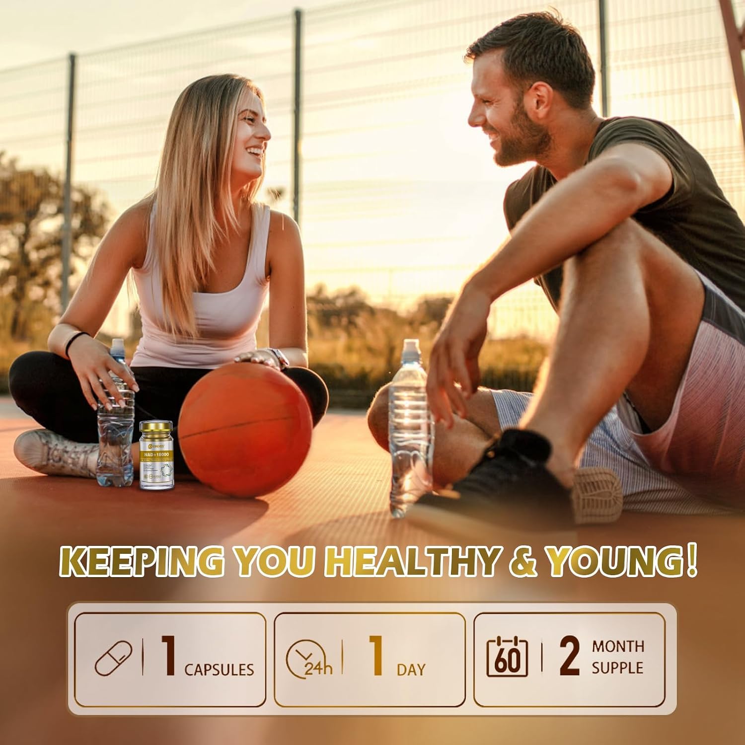 OMOGS NAD+ 300 mg + Trans-Resveratrol 200 mg – Pure NAD Supplement for Cellular Energy, DNA Repair & Healthy Ageing (60 Capsules) - görsel 6