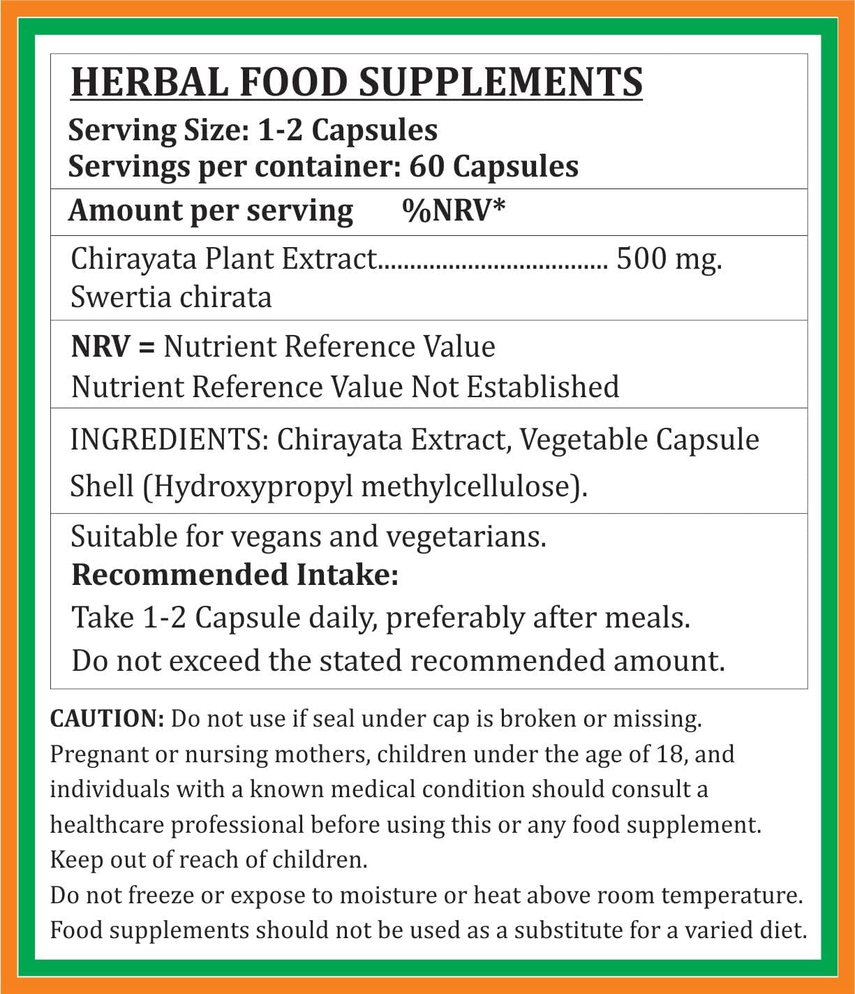 Chirayata Forte Capsule, 500 mg, 60 Capsules - Swertia Chirata Extract - görsel 4