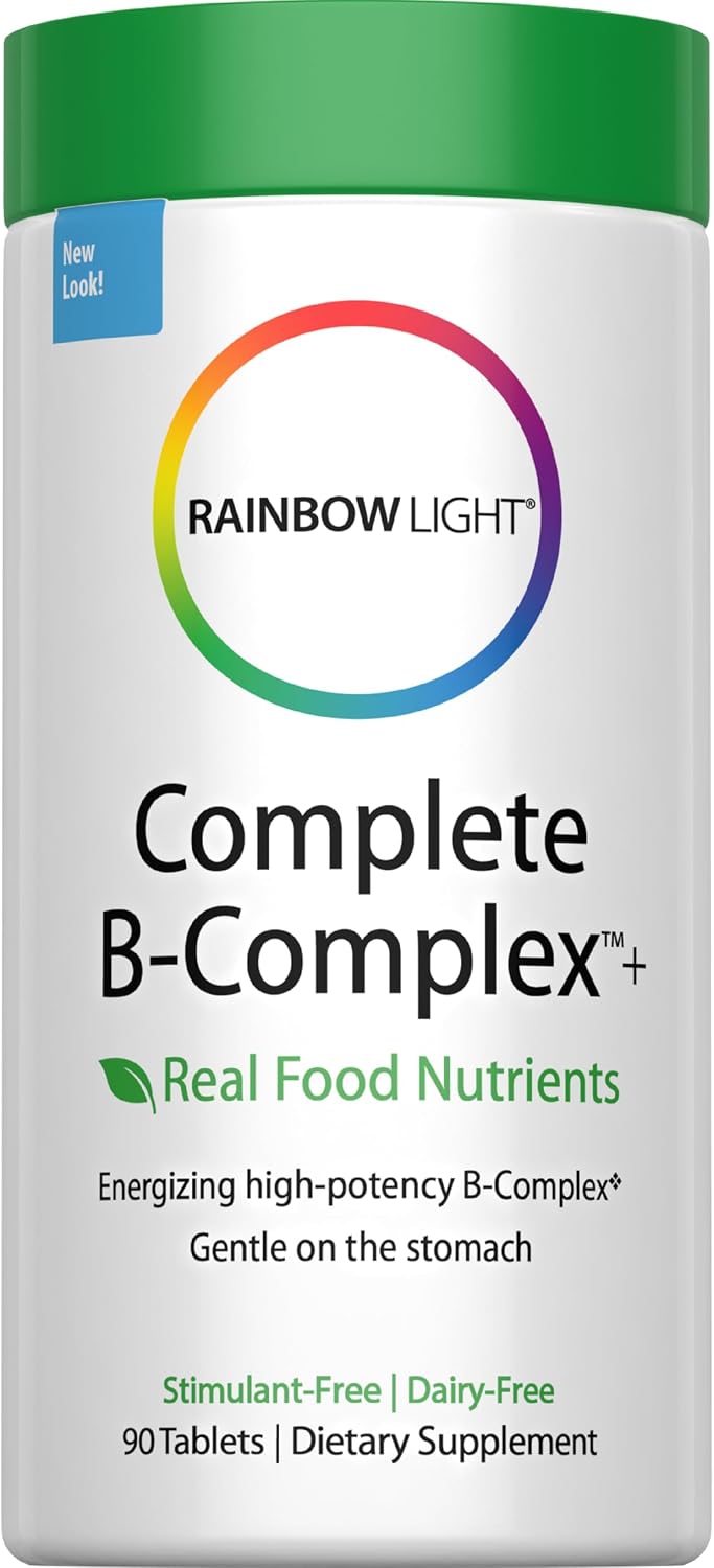 Rainbow Light Complete B-Complex, 90 Tablets, Food Based, Energy Support - görsel 1