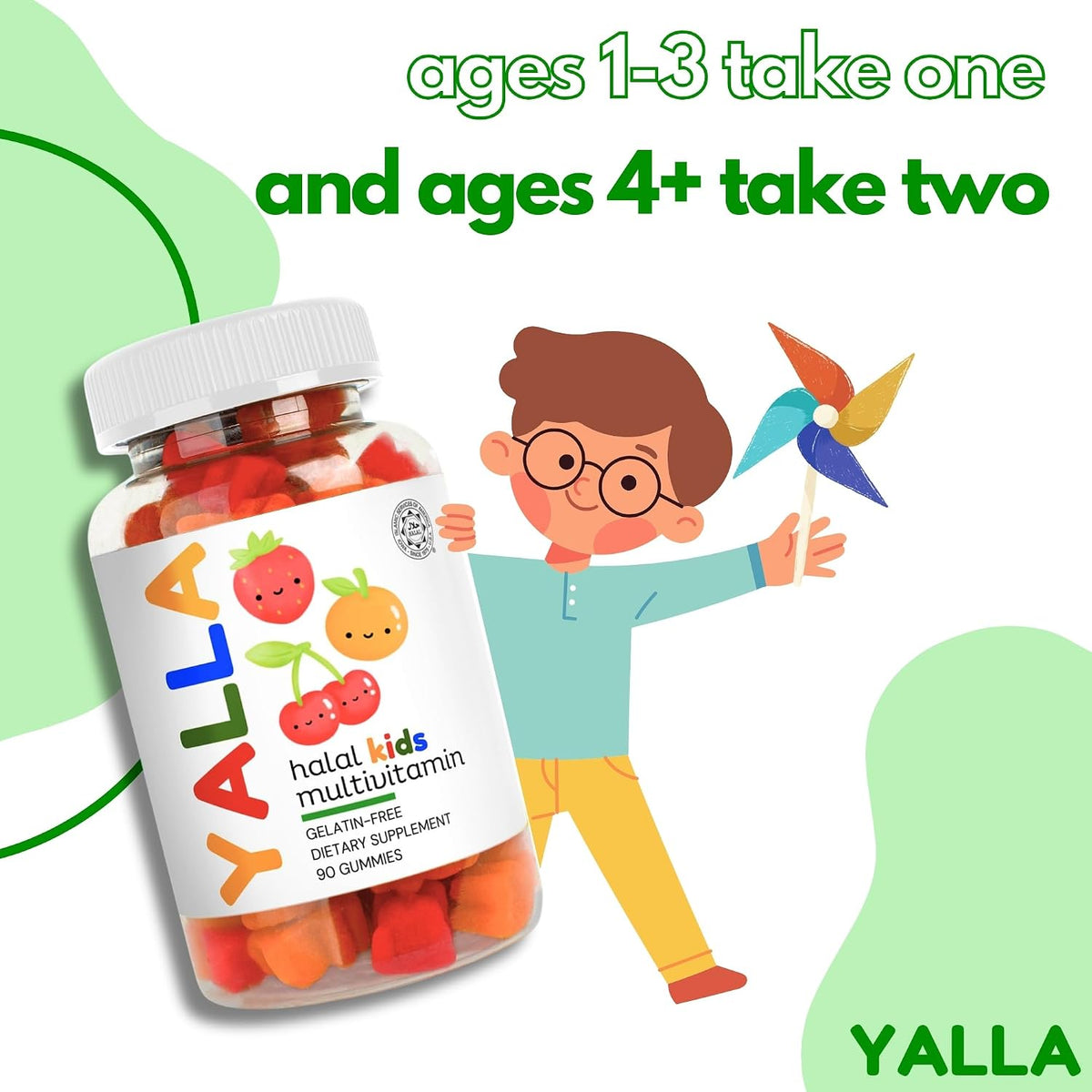 YALLA Halal Children's Multivitamin Gummies – ISA Certified, Gelatin-Free - görsel 4