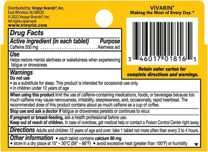 Vivarin Caffeine Tablets 16ct