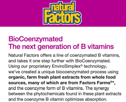 Natural Factors BioCoenzymated Methylfolate 1000 mcg, 60 Tablets