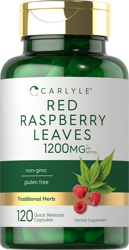 Carlyle Red Raspberry Leaf Capsules | 120 Count | Traditional Herbal Extract | Non-GMO and Gluten-free Formula
