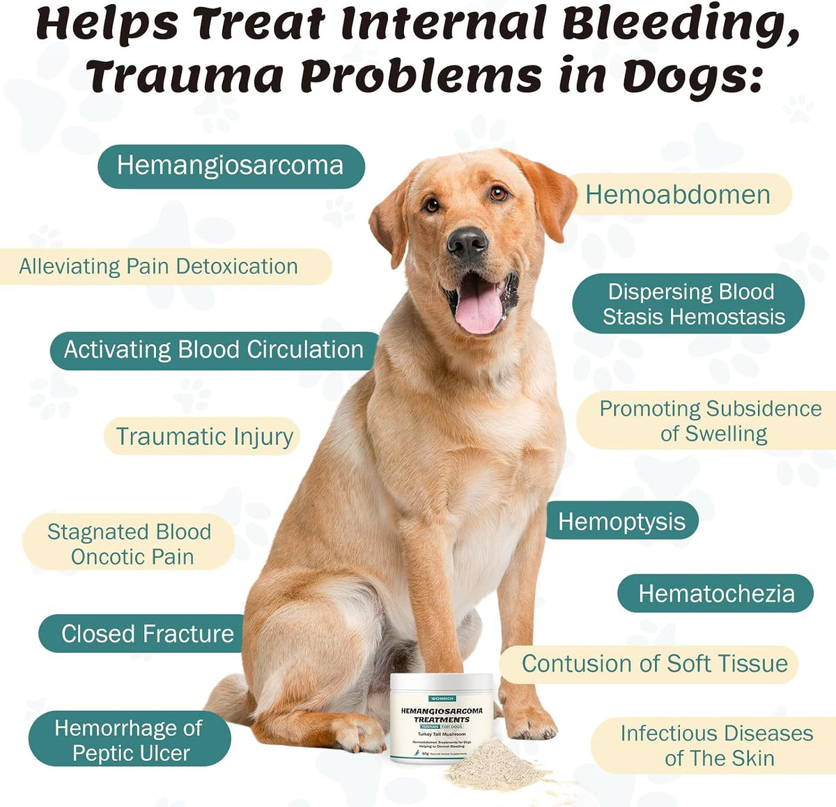 Blood Support for Dogs with Yunnan Sanqi & Turkey Tail Mushroom - görsel 2