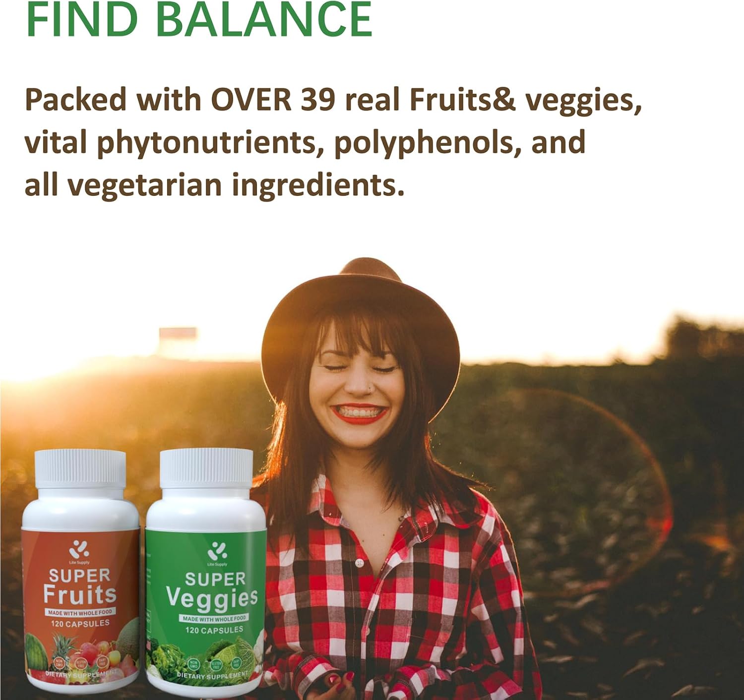 Lite Supply Fruits and Veggies Food Supplement – 240 Capsules - görsel 7