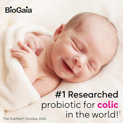 BioGaia Baby Probiotic Drops with Vitamin D – Colic & Wind Relief, 50-Day Supply (Pack of 2)